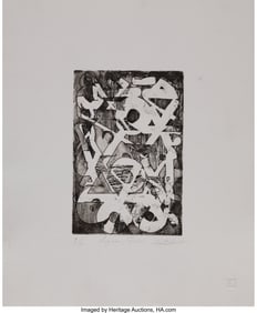 44013&colon; RETNA &lpar;b&period; 1979&rpar; Agua Sucia Etching on paper 17 x