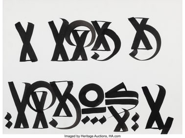 44018&colon; RETNA &lpar;b&period; 1979&rpar; Untitled Acrylic on wove paper 1