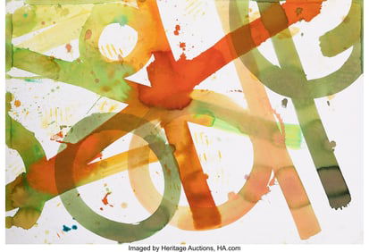 44021&colon; RETNA &lpar;b&period; 1979&rpar; Untitled Watercolor on wove pape