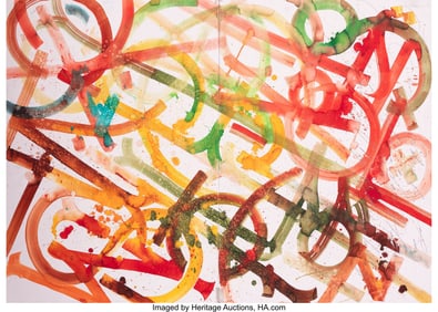 44022&colon; RETNA &lpar;b&period; 1979&rpar; Untitled Watercolor on wove pape
