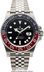 12039&colon; Rolex GMT-Master II Pepsi Stainless Steel Wristw