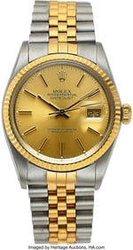 12029&colon; Rolex Datejust Reference 16013 Two-Tone Wristwat