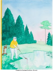 71091: Charles Addams (American, 1912-1988) Golfer, The