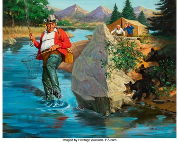 71204: Robert Berran (American, 1923-2020) Tug of War,