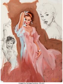 71159: Al Buell (American, 1910-1996) Pink Negligee, No