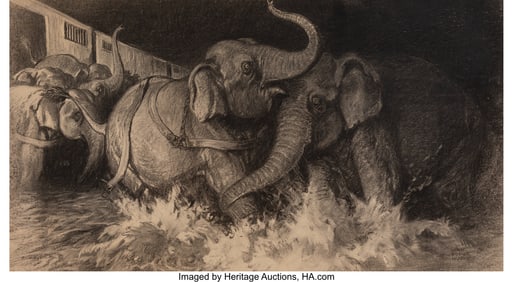 71285: Lynn Bogue Hunt (American, 1878-1969) Circus Ele
