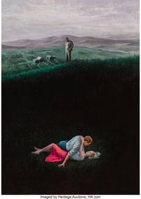 71238: American Artist (20th Century) Hillside Romance