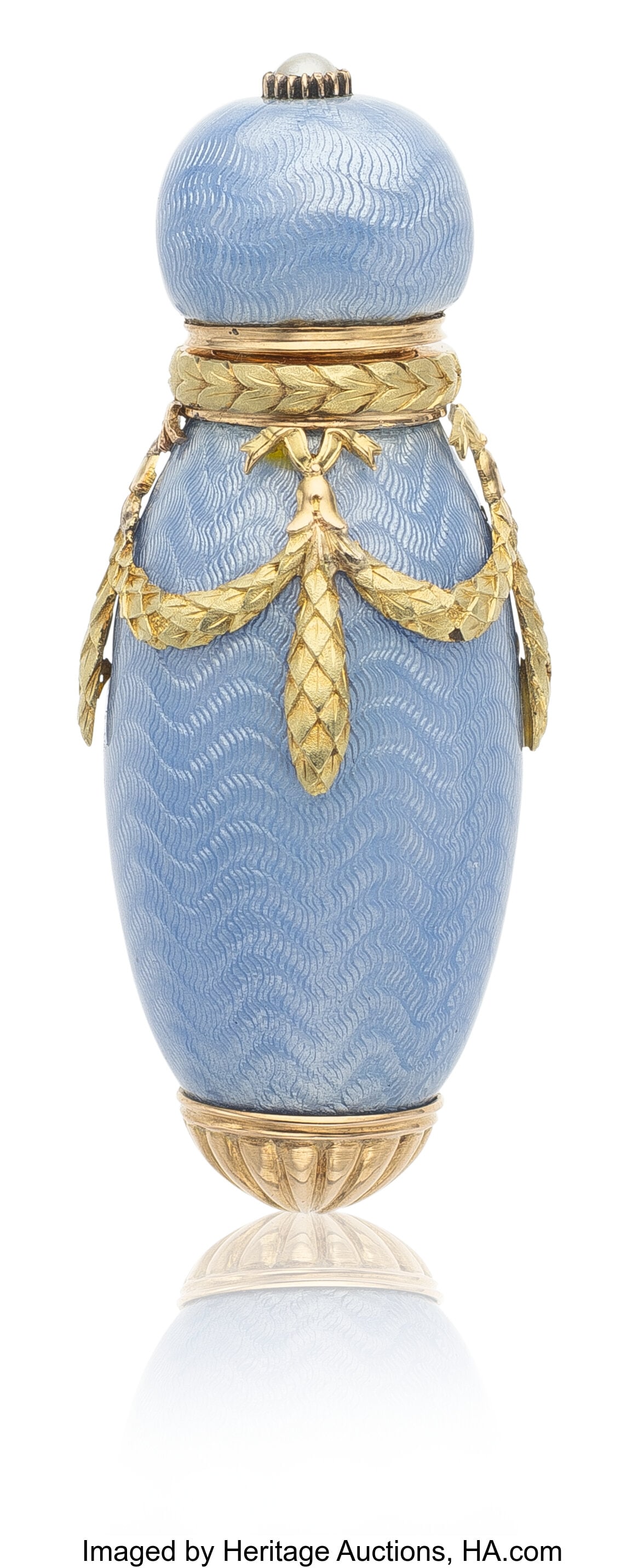 A Russian Translucent Blue Guilloché Enameled G (1 of 6)