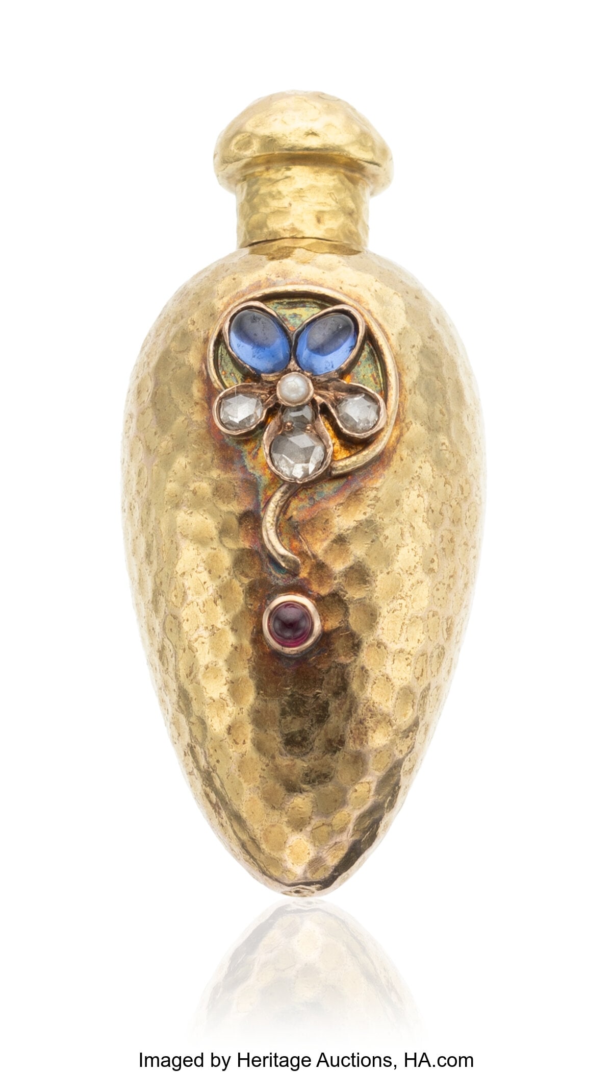 A Fabergé Gem-Set Gold Scent Bottle Fabergé, W (1 of 5)