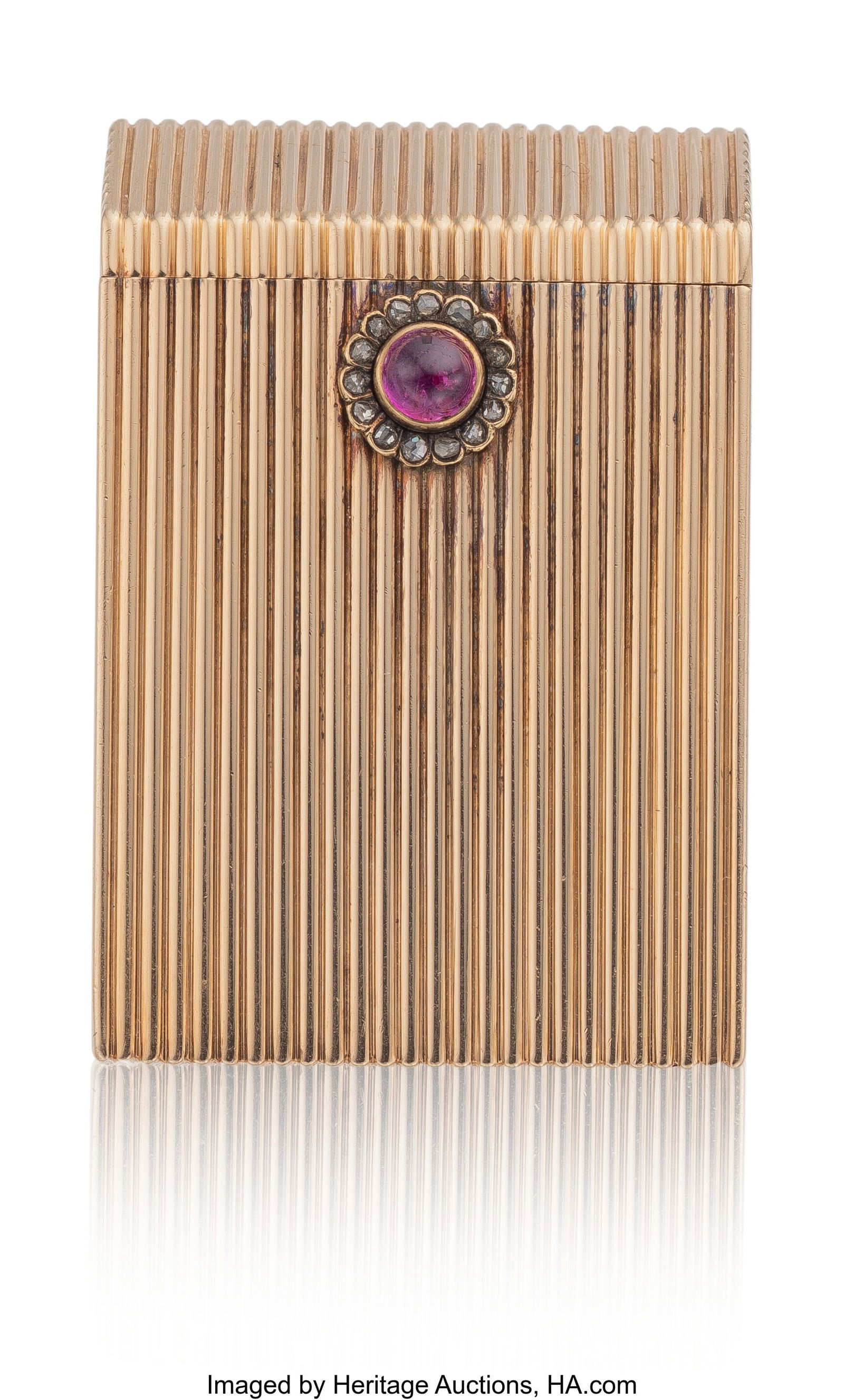 A Fabergé Gem-Set Gold Vesta Case Fabergé, Wor (1 of 5)