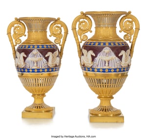 84129&colon; An Important and Rare Pair of Russian Porcelain