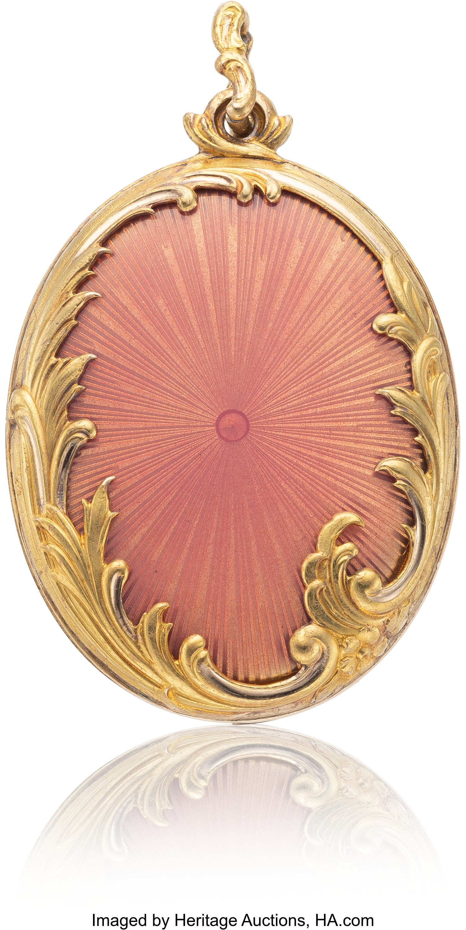 A Fabergé Translucent Pink Guilloché Enameled (1 of 6)