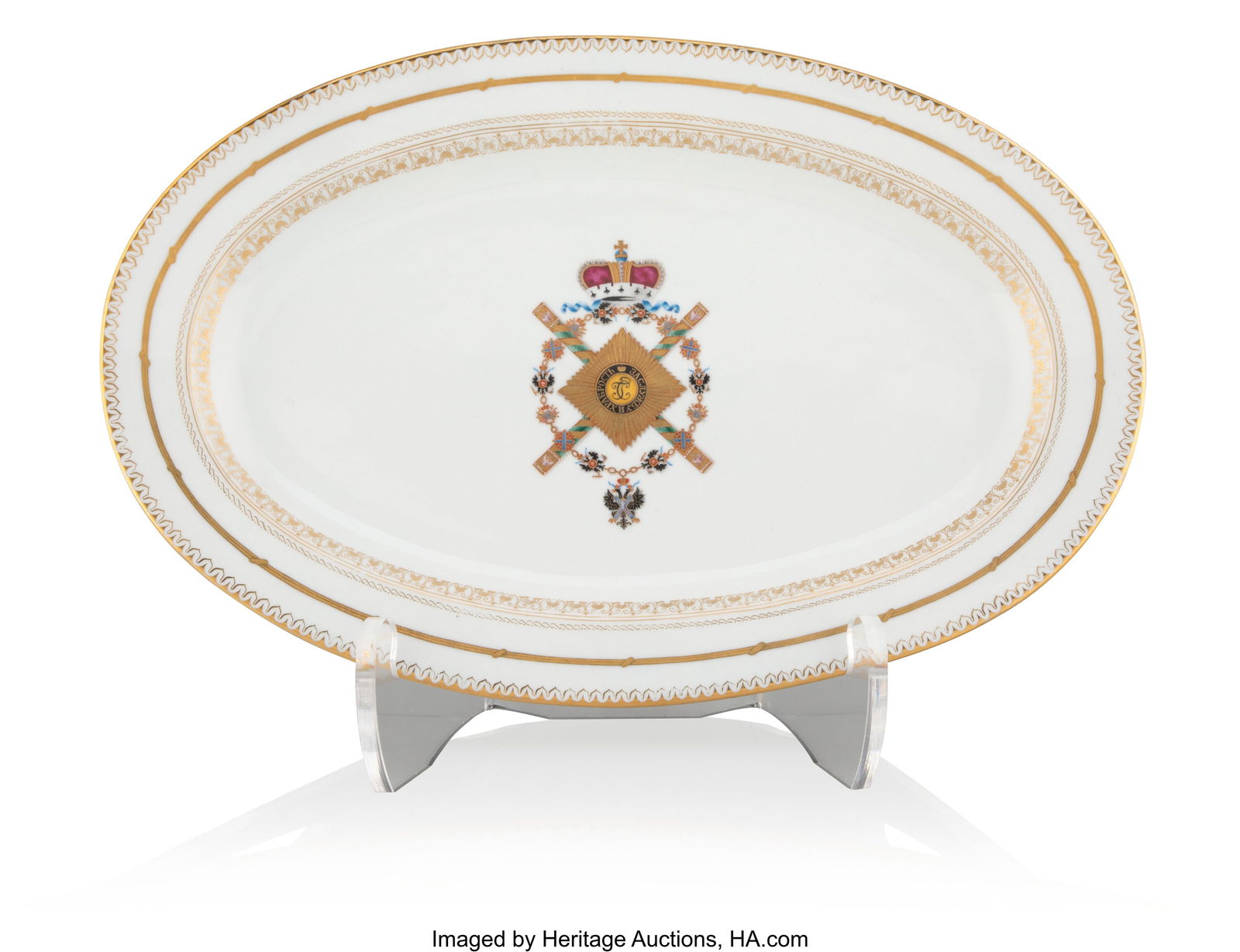A Russian Porcelain Serving Platter from the Bar (1 of 3)