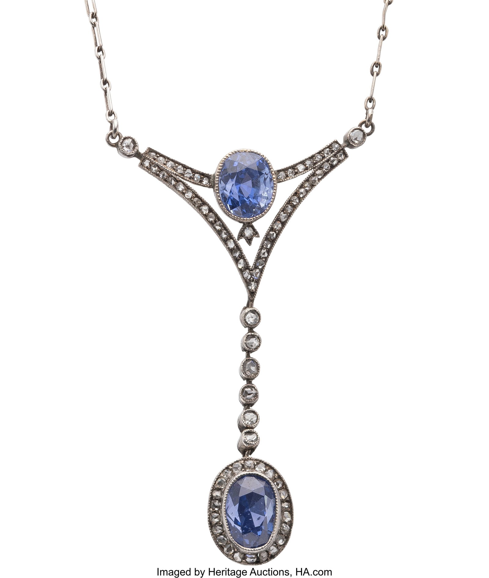 A Fabergé Sapphire and Diamond-Set Platinum-Mou (1 of 4)