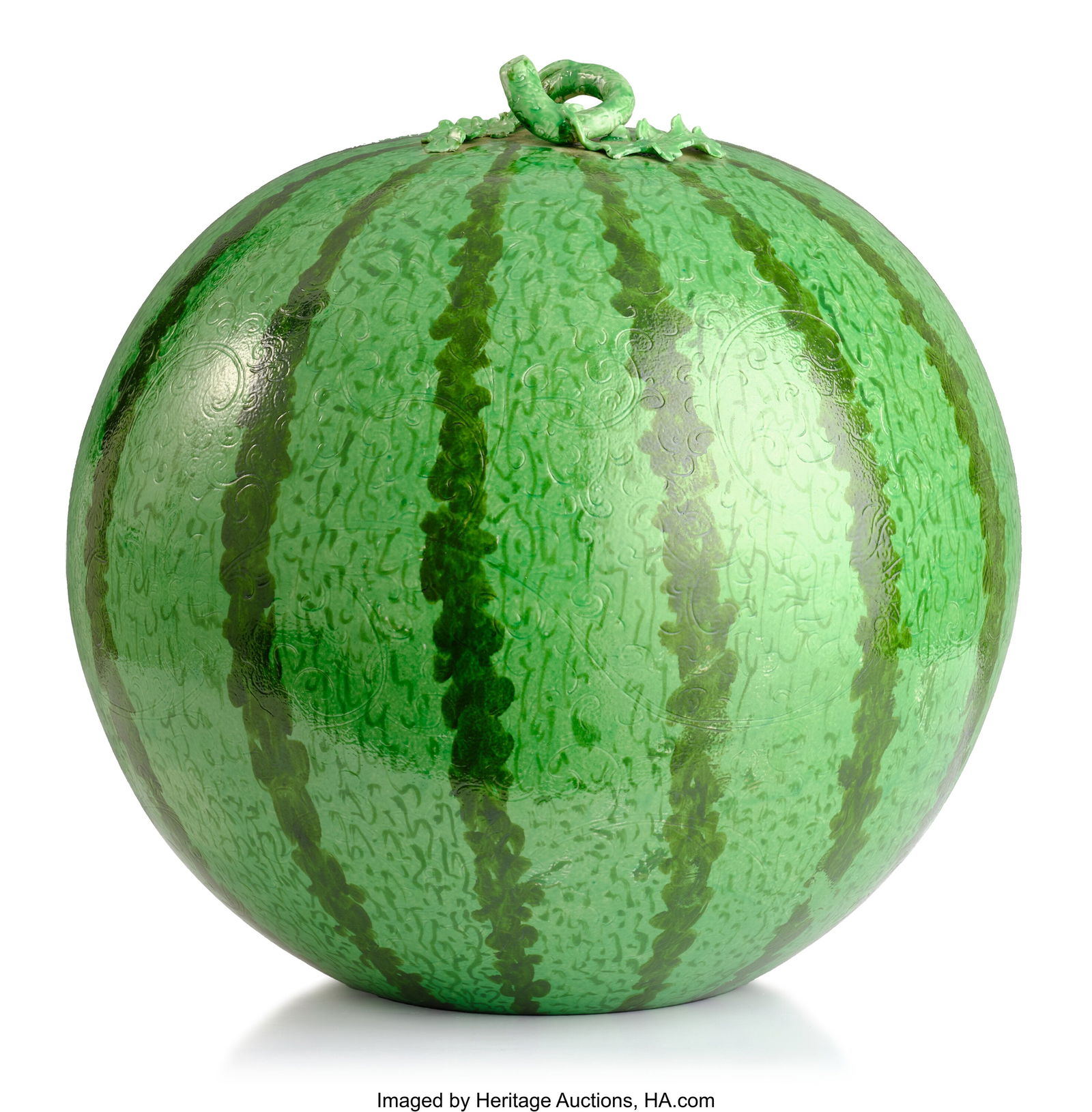 Ai Weiwei (b. 1957) Watermelon, 2006 Glazed porc: Ai Weiwei (b. 1957) Watermelon, 2006 Glazed porcelain 14-7/8 inches (38.0 cm) (diam.) This work is unique Property From an Important London