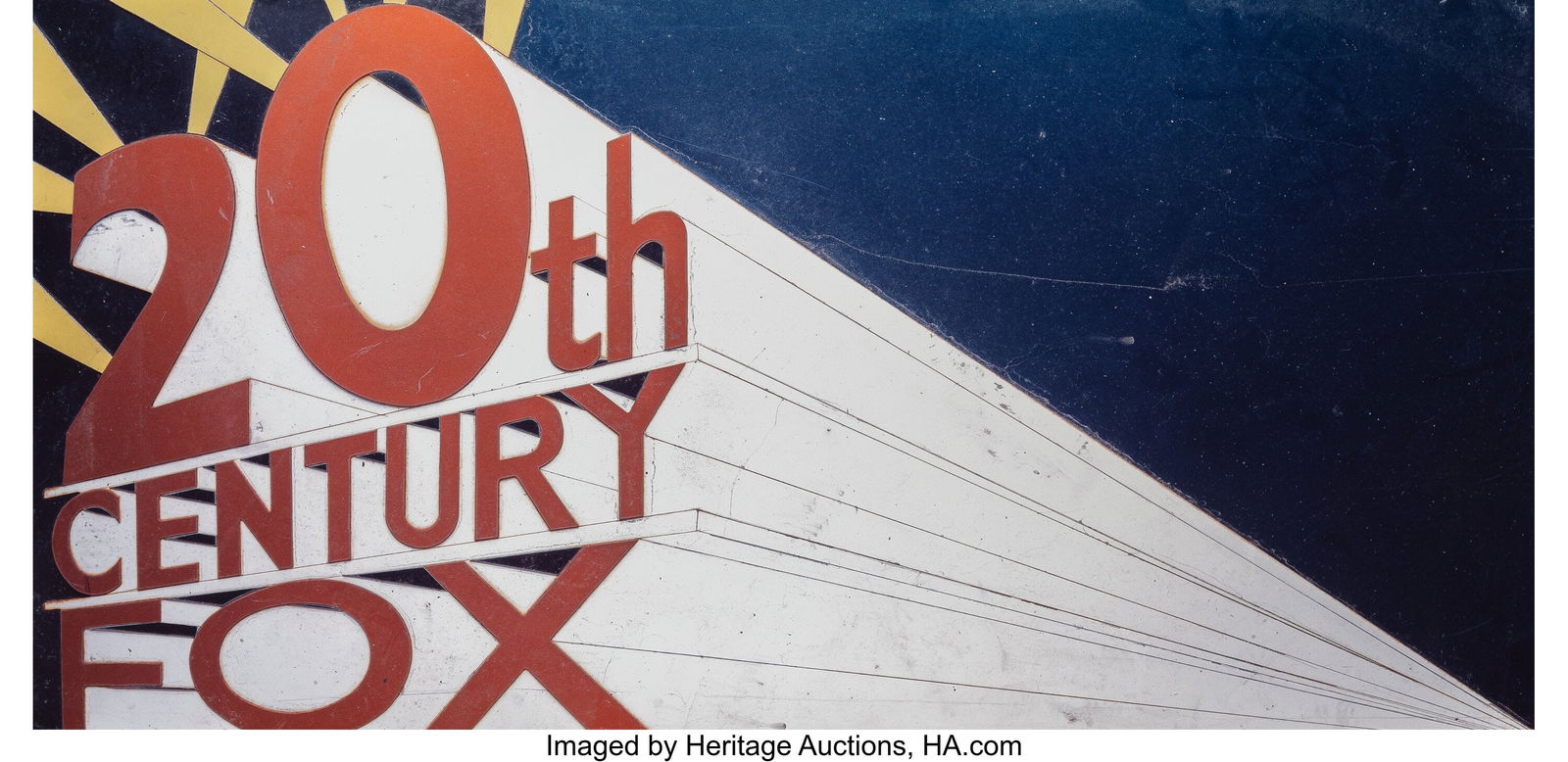 Vik Muniz (b. 1961) 20th Century Fox, After Ed R: Vik Muniz (b. 1961) 20th Century Fox, After Ed Ruscha from Pictures of Cars, 2008 Dye coupler flush mounted to aluminum 35-1/2 x 74 inches (90.2 x 188&peri