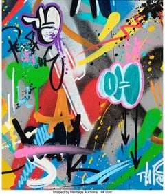42329: Martin Whatson (b. 1984) Untitled Acrylic, spray