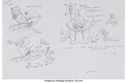 42171: Frank Kozik (1962-2023) Big Monger Ramirez Sketc