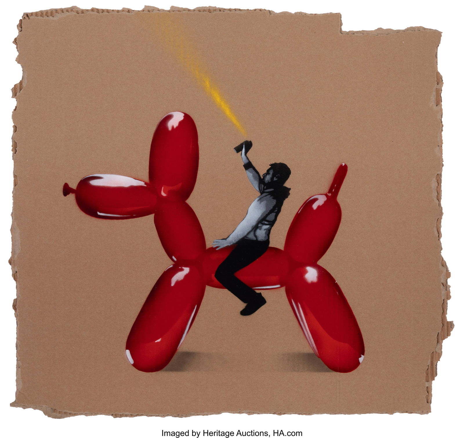 Kunstrasen (20th Century) Art Rodeo Spray paint: Kunstrasen (20th Century) Art Rodeo Spray paint and stencil on cardboard 24-1/2 x 25-1/2 inches (62.2 x 64.8 cm) HID03101062020 © 2024 Heritage Auctions