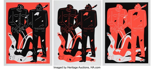 42249: Cleon Peterson (b. 1973) Pissers (triptych), 201