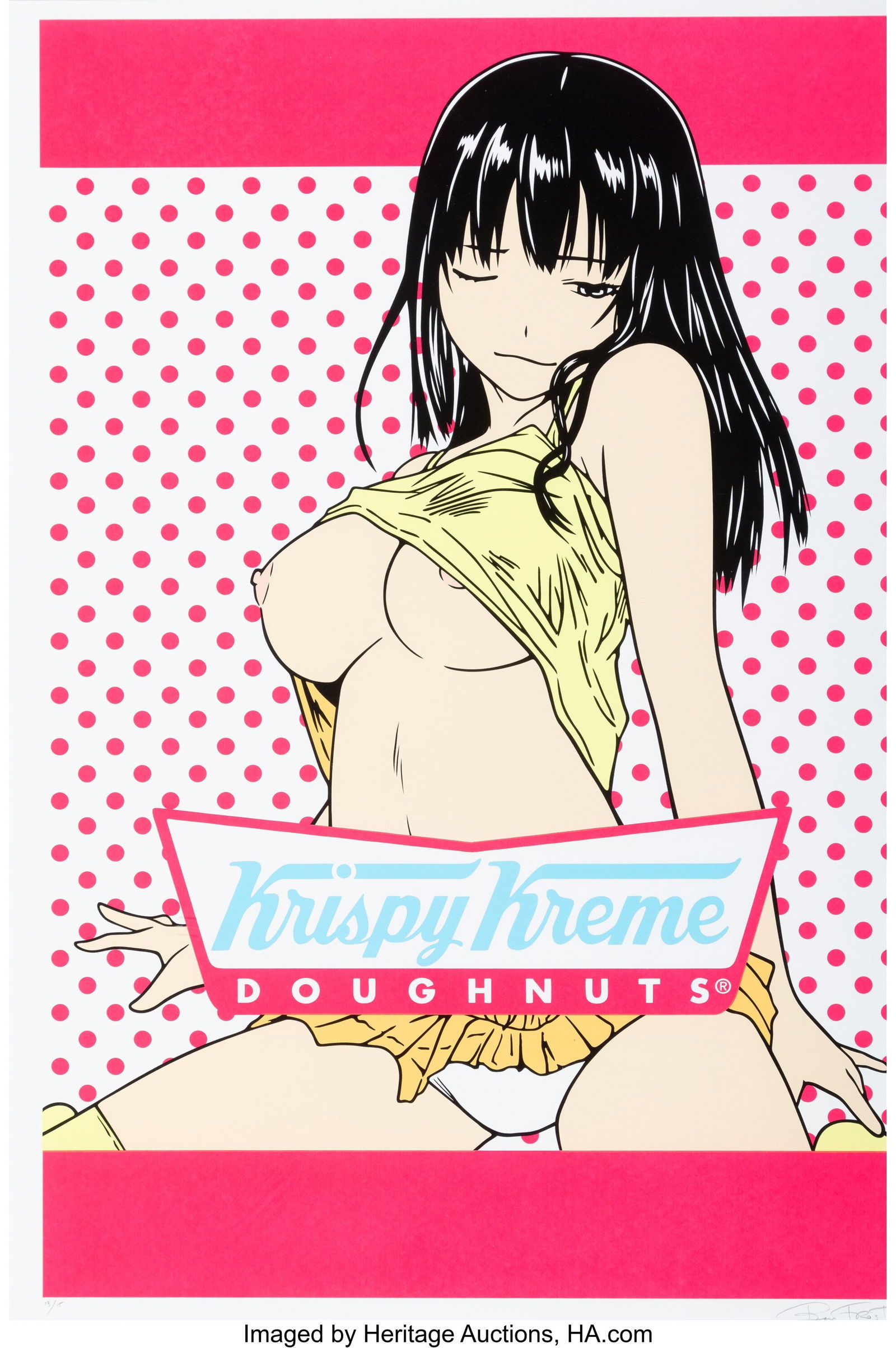 Ben Frost (b. 1975) Krispy (Pink), 2015 Screenpr: Ben Frost (b. 1975) Krispy (Pink), 2015 Screenprint in colors on Mohawk paper 35 x 24 inches (88.9 x 61.0 cm) (sheet) Ed. 13&s