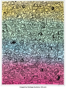42252: PEZ (b. 1976) Saint Tro-Pez, 2017 Spray paint an