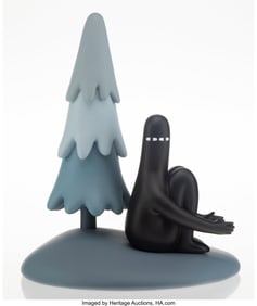 42180: LY (b. 1981) Waiting for LUV, 2021 Painted cast