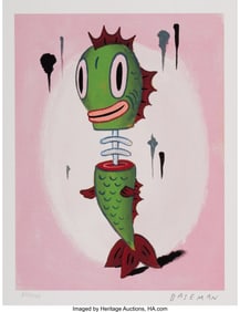 42014: Gary Baseman (b. 1960) Gefilte Fish, 2014 Screen