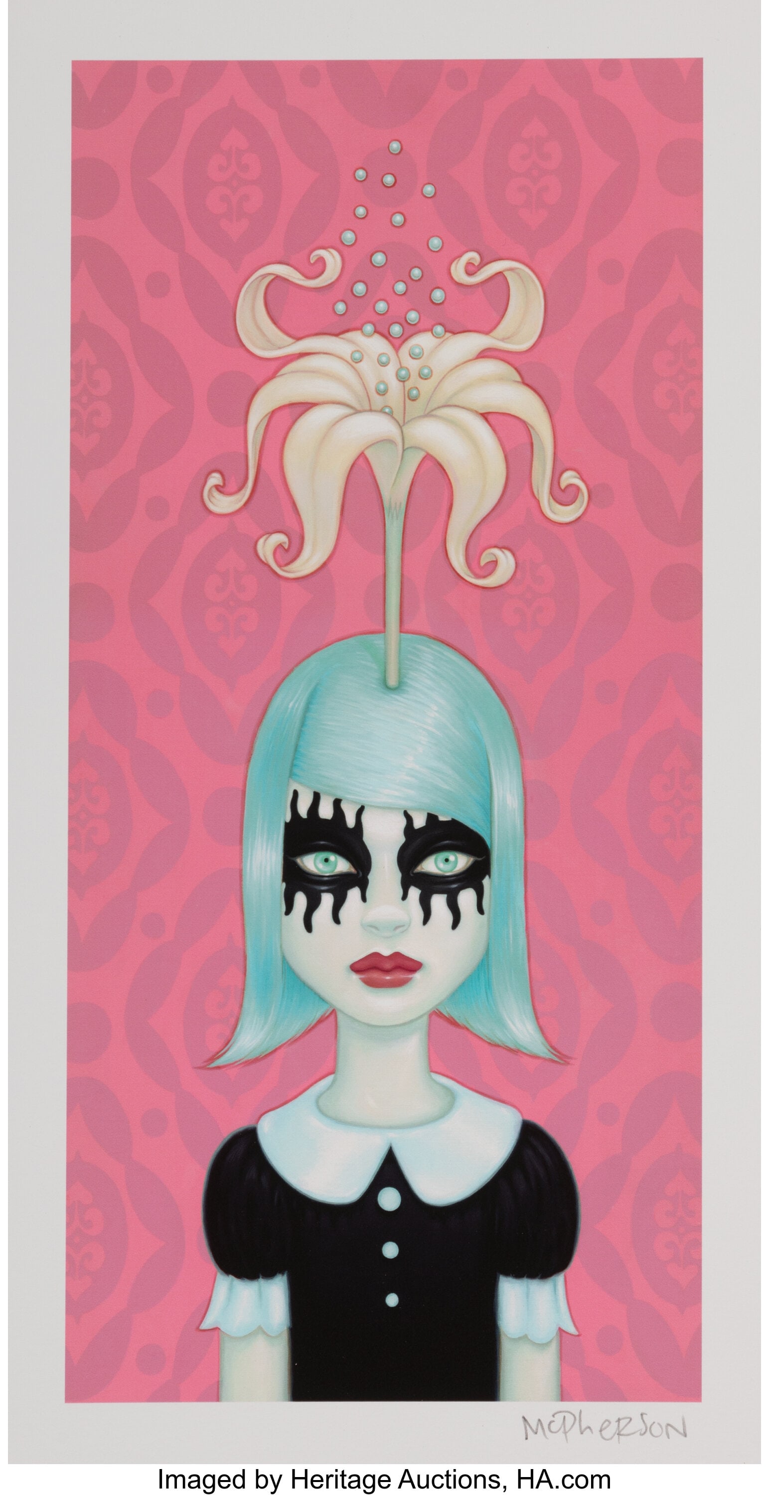 Tara McPherson (b. 1976) Somewhere Under the Rai: Tara McPherson (b. 1976) Somewhere Under the Rainbow (Second Edition) (Pink), 2023 Giclée print in colors on wove paper 11 x 6 inches (27.