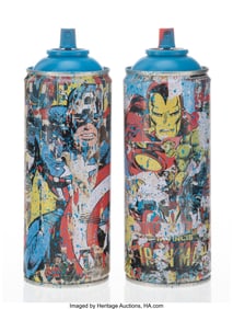 42021: Mr. Brainwash (b. 1966) Iron Man (Blue); Captain