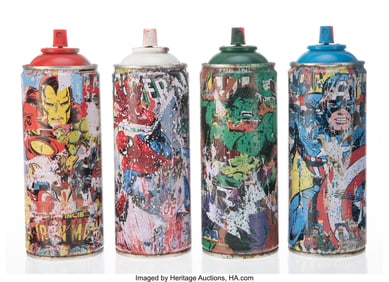 42022: Mr. Brainwash (b. 1966) Spider-Man (White); Iron