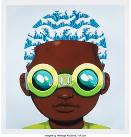 42028: Hebru Brantley (b. 1981) No Durag and the Water'