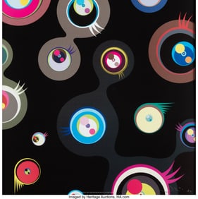 42205: Takashi Murakami (b. 1962) Jellyfish Eyes - Blac