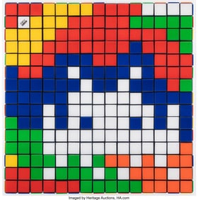 42127: Invader (b. 1969) Rubik Camouflage, 2023 Giclée