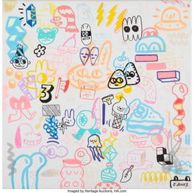 42131: Blake Jones (20th Century) Untitled Marker on ca