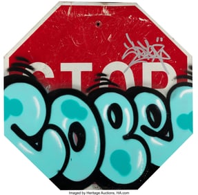 42044: Cope2 (b. 1968) Untitled, 2023 Spray paint on me