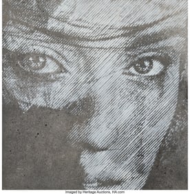 42297: Snik (20th Century) Untitled Spray paint on conc
