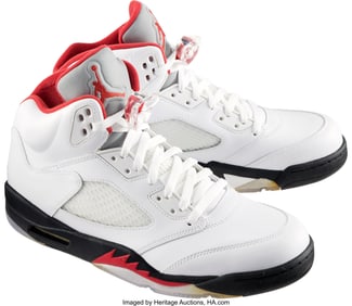 42236: Nike Air Jordan 5 Retro Fire Red Size 11 2020