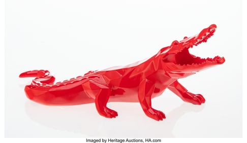 42239: Richard Orlinski (b. 1966) Croco Spirit (Red), 2