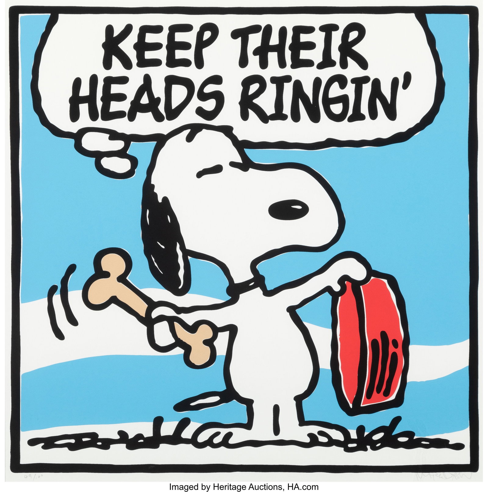 Mark Drew (b. 1978) Keep Their Heads Ringin' (Dr: Mark Drew (b. 1978) Keep Their Heads Ringin' (Dr. Dre), 2019 Screenprint in colors on Fine Art paper 18 x 18 inches (45.7 x 45.7 cm) &lp