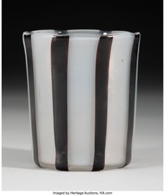 79092&colon; Koloman Moser for Loetz Rare Zebra Vase&comma; circa 1