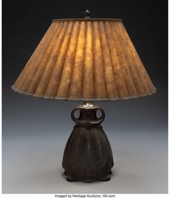 79189&colon; American Table Lamp&comma; circa 1910 Patinated bronze