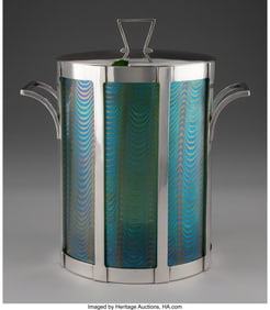 79093&colon; Loetz  Ice Bucket&comma; PG 6893&comma; with Berndorf Metalw