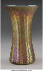 79186&colon; A&period; Douglas Nash Corp&period; Vase&comma; circa 1930 Iridescen