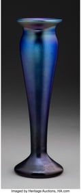 79187&colon; Quezal  Vase&comma; circa 1905 Iridescent glass 7-3&sol;8 