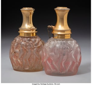 79201&colon; René Lalique for Molinard Pair of Calendal Atom