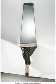 79099&colon; Albert Cheuret  Hibou Console and Mirror&comma; circa 