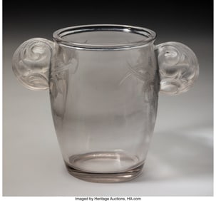 79108&colon; René Lalique Yvelines Vase&comma; circa 1926 Clear an