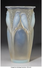 79109&colon; René Lalique Ceylan Vase&comma; circa 1924  Opalescen