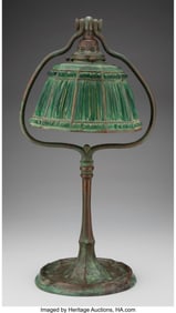 79016&colon; Tiffany Studios  Linenfold Table Lamp&comma; circa 191
